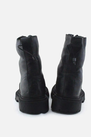 Zara Zipper Combat Ankle Boots |100% Authentic Leather - sundaybazar