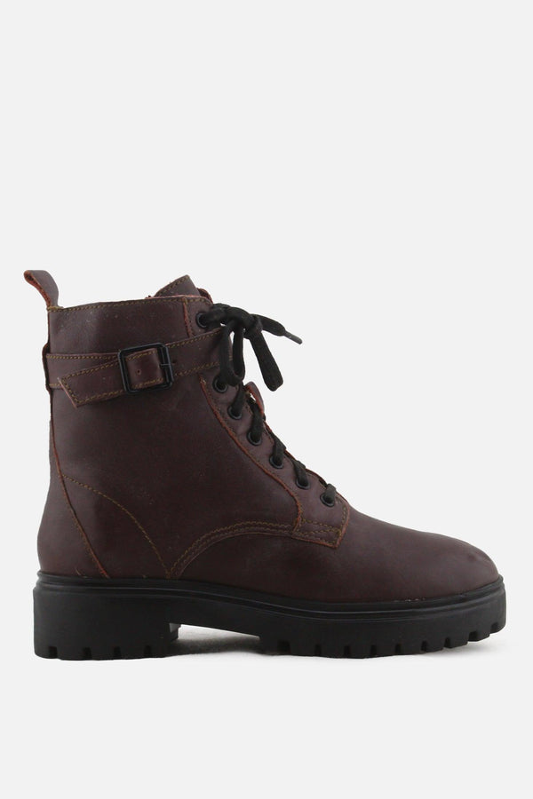 MNG Zipper Laces Combat Ankle Boots | 100% Authentic Leather