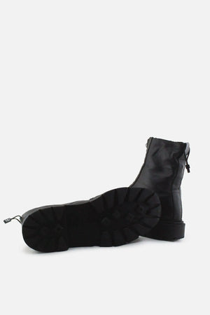 Zara Zipper Combat Ankle Boots |100% Authentic Leather - sundaybazar