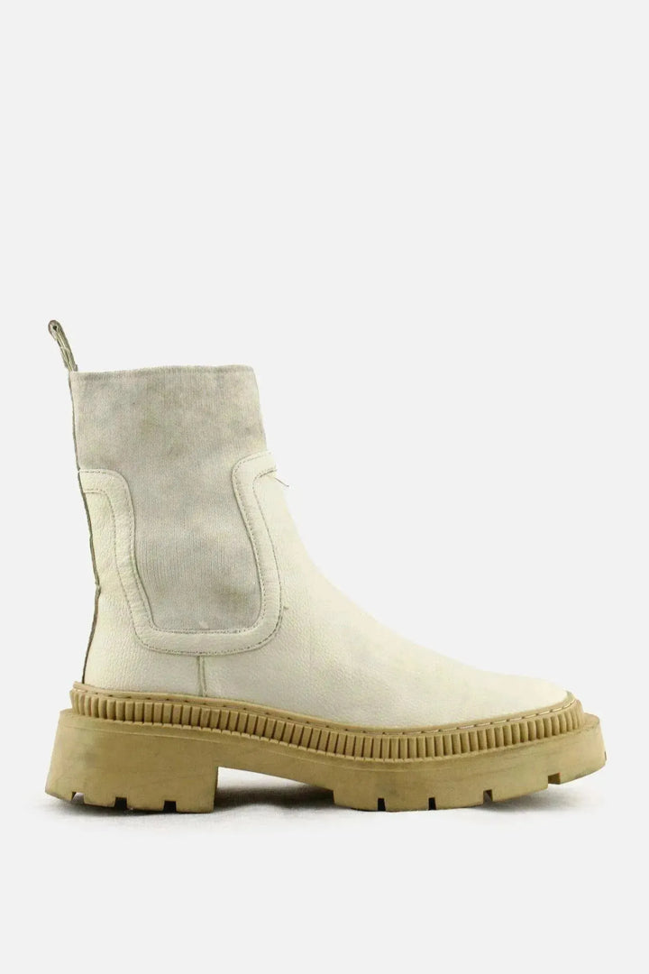 MNG Stretchable Combat Ankle Boots | 100% Authentic Leather - sundaybazar