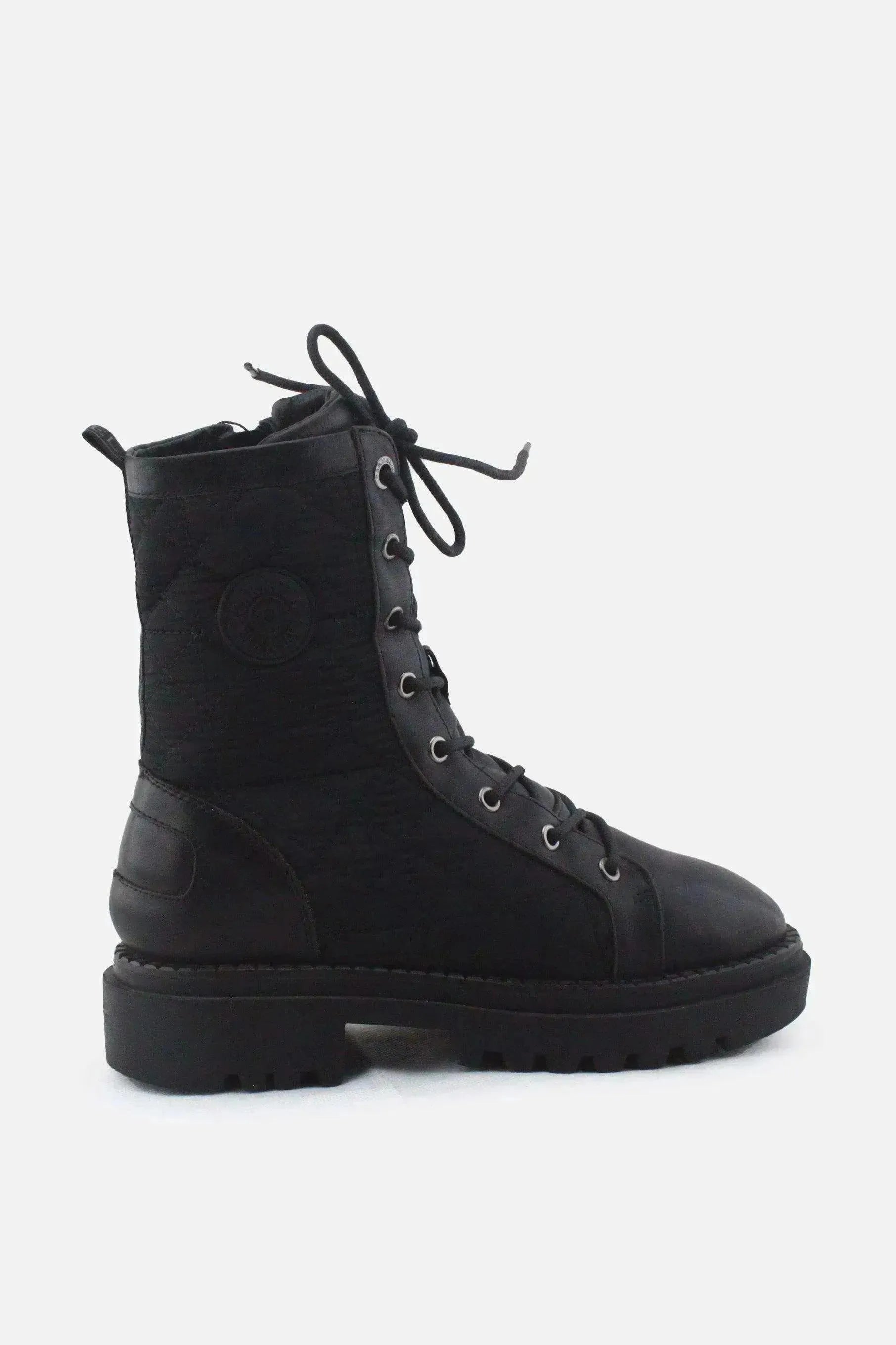 Carmela Zipper Combat Ankle Boots |100% Authentic Leather - sundaybazar