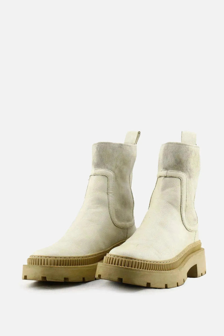 MNG Stretchable Combat Ankle Boots | 100% Authentic Leather - sundaybazar