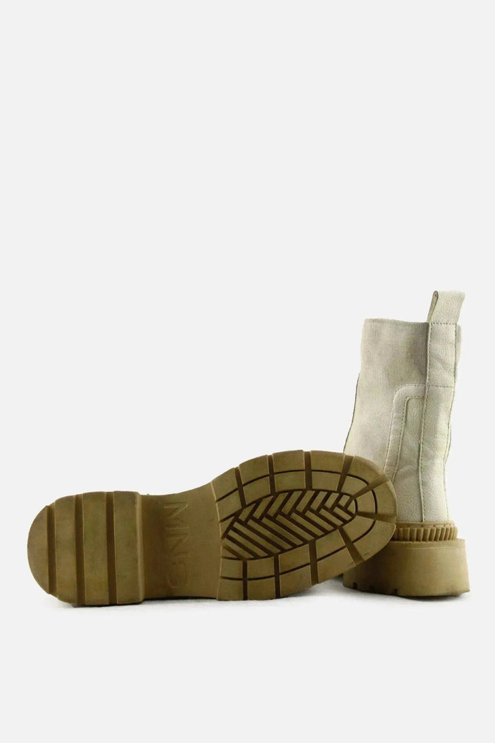 MNG Stretchable Combat Ankle Boots | 100% Authentic Leather - sundaybazar