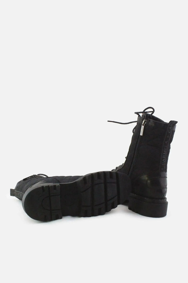 Carmela Zipper Combat Ankle Boots |100% Authentic Leather - sundaybazar