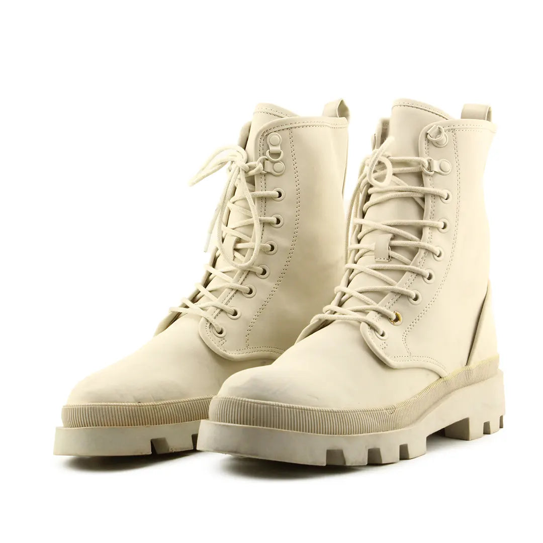 Pull & Bear Lace Up Ankle Boot | 100% Authentic Leather