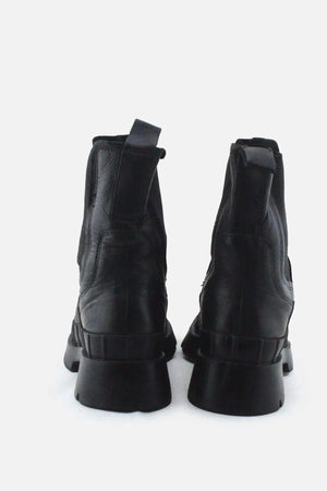 Mango Stretchable Combat Ankle Boots |100% Authentic Leather - sundaybazar