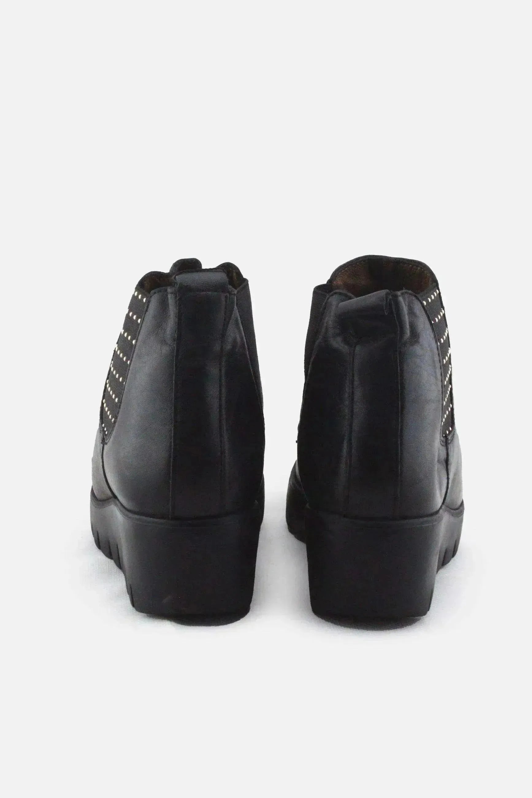 Wonders Stretchable Wedge Ankle Boots |100% Authentic Leather - sundaybazar
