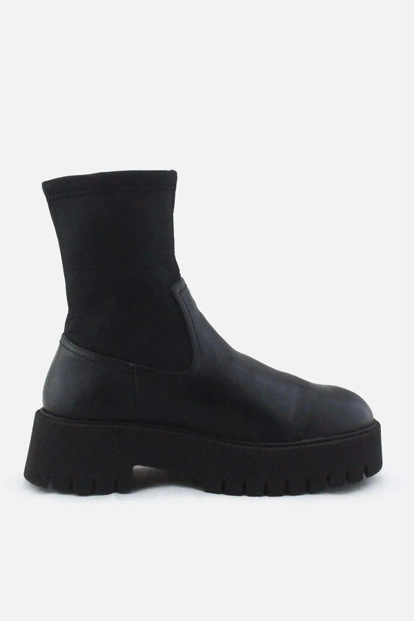 Stradivarius Zipper Combat Ankle Boots |100% Authentic Leather - sundaybazar