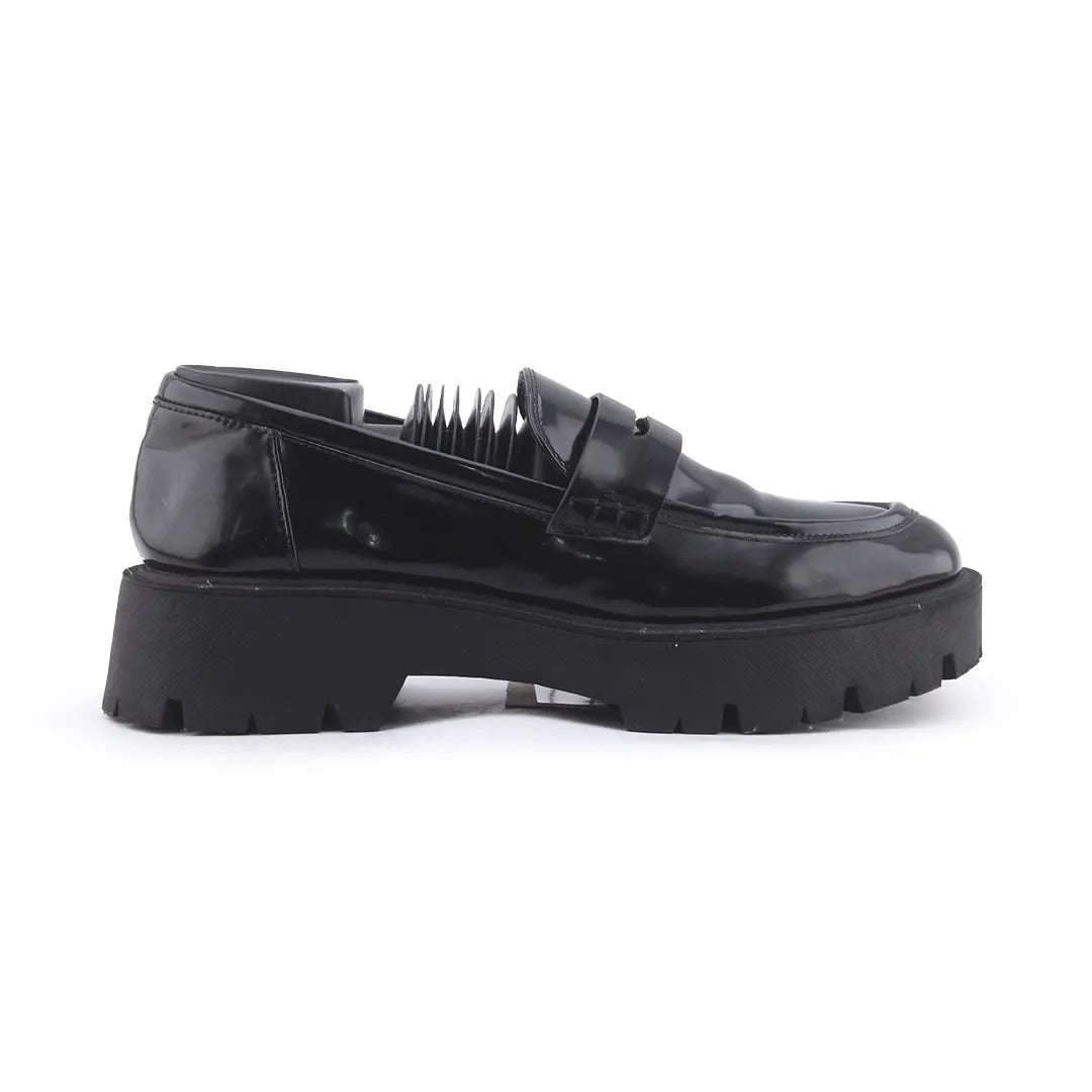Zara Patent Penny Strap Loafers