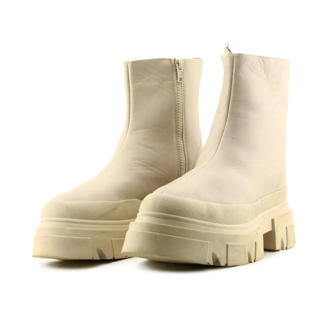 Bershka Zipper Ankle Boots | 100% Authentic Leather