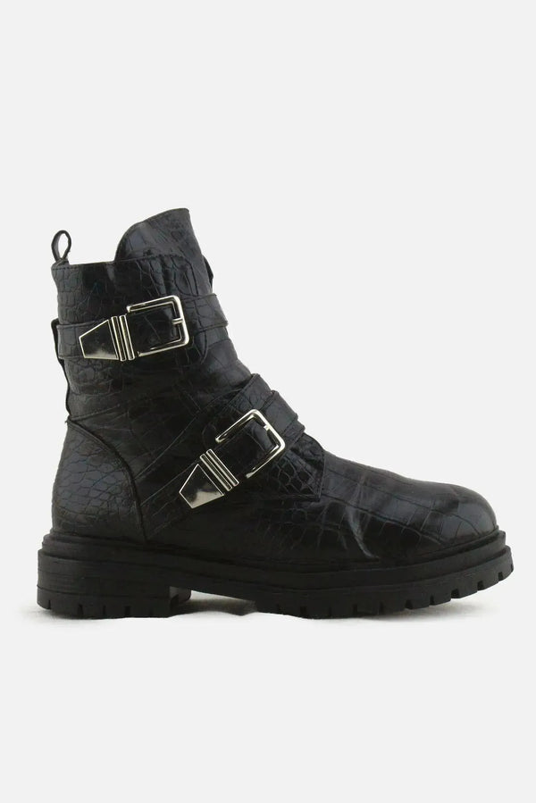 European Brand Zipper Buckle Straps Combat Ankle Boots | 100% Authentic Leather - sundaybazar
