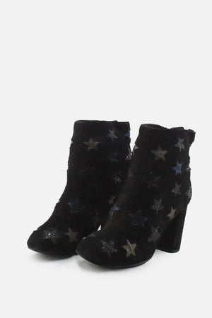 Miss Selfridge Zipper Block Ankle Boots | Suede - sundaybazar