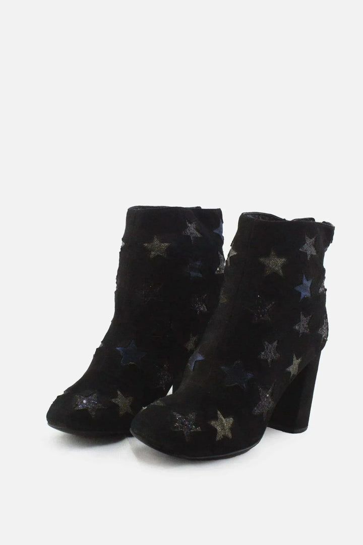 Miss Selfridge Zipper Block Ankle Boots | Suede - sundaybazar