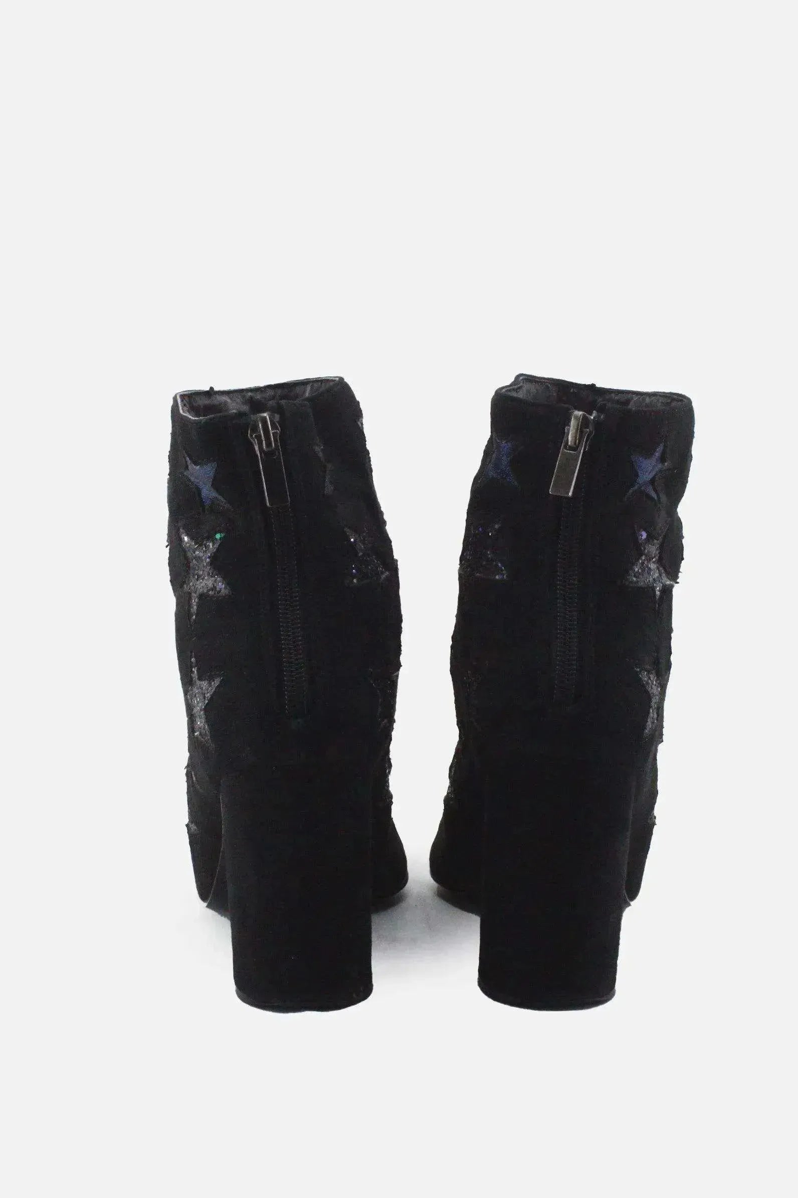 Miss Selfridge Zipper Block Ankle Boots | Suede - sundaybazar