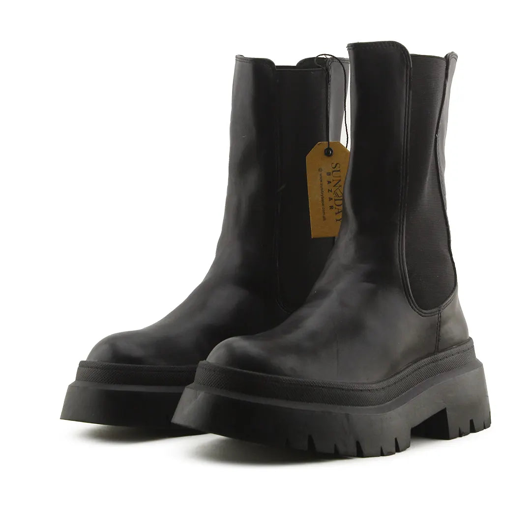 Pull & Bear Stretchable Ankle Boot | 100% Authentic Leather