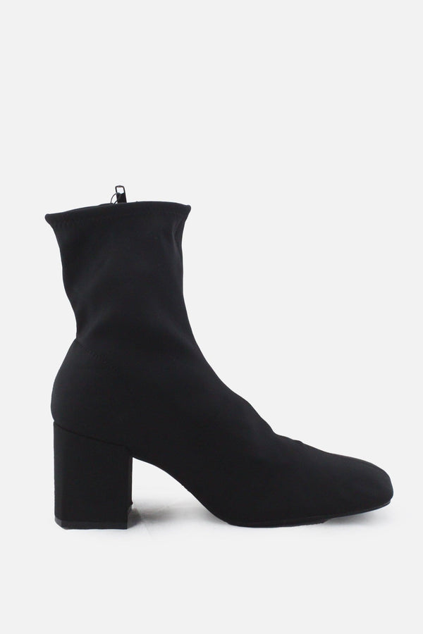 Zara Zipper Block Ankle Boots | Textile