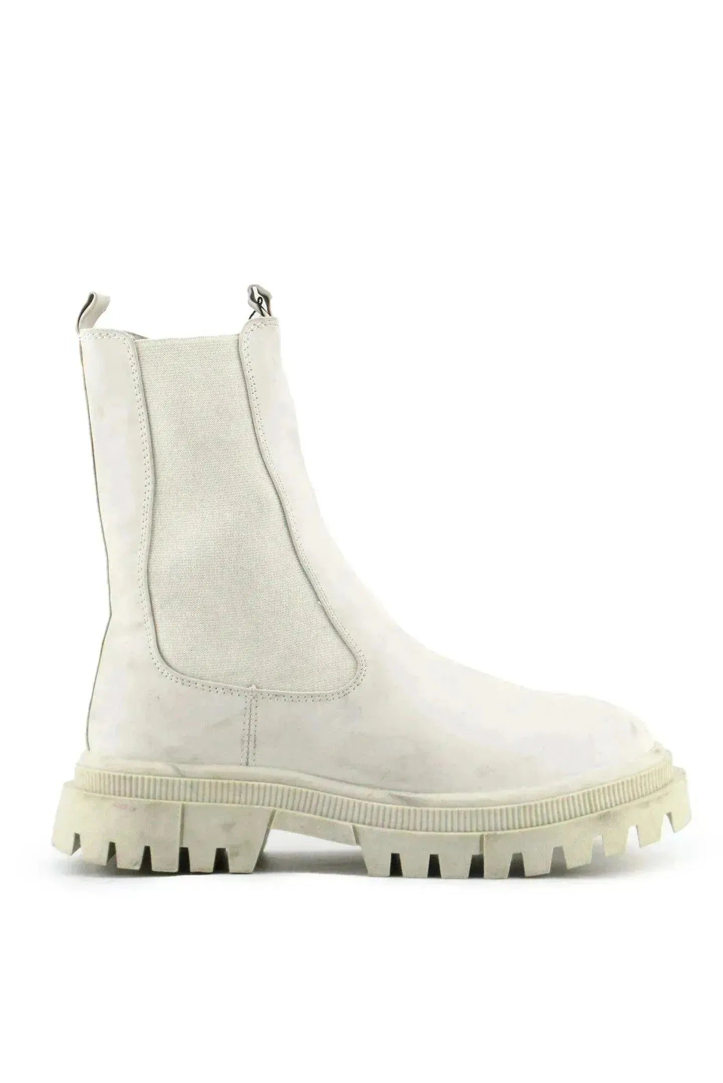 Bershka Stretchable Combat Ankle Boots | 100% Authentic Leather - sundaybazar