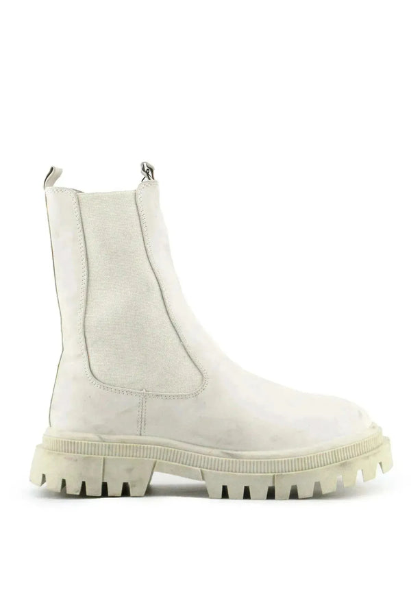 Bershka Stretchable Combat Ankle Boots | 100% Authentic Leather - sundaybazar
