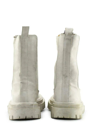 Bershka Stretchable Combat Ankle Boots | 100% Authentic Leather - sundaybazar