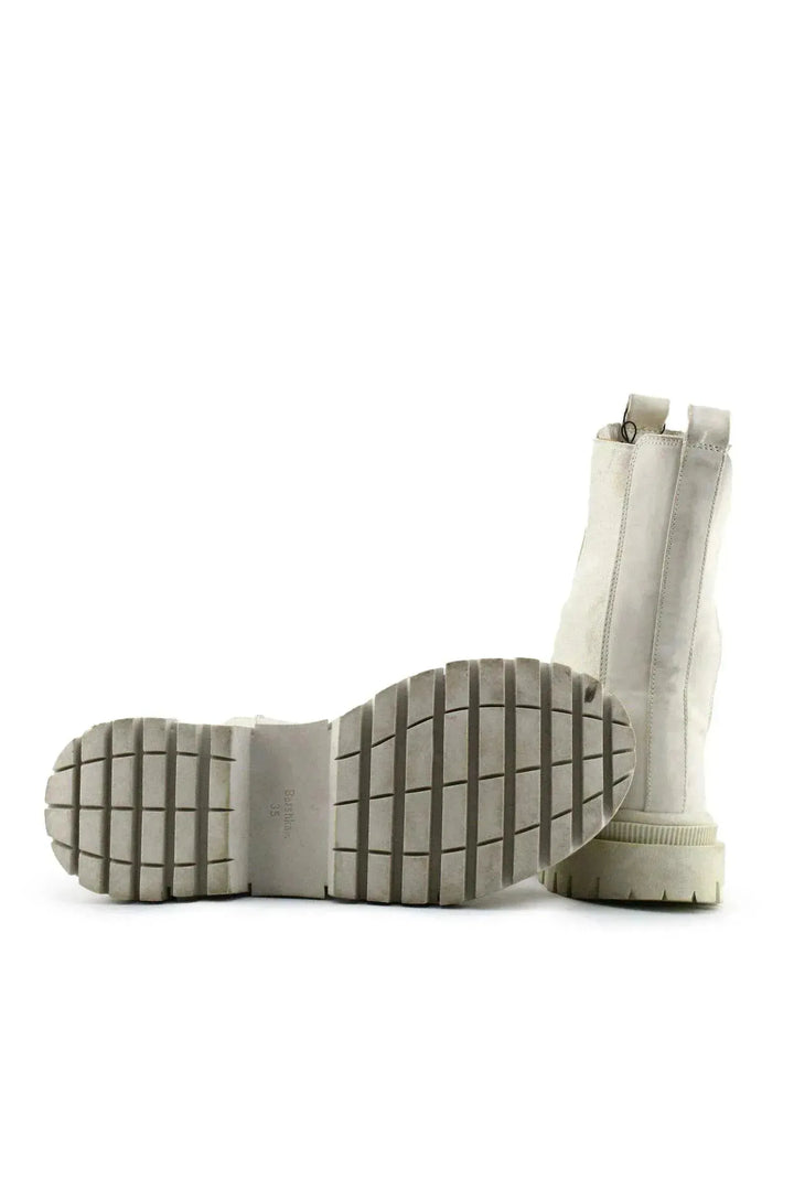 Bershka Stretchable Combat Ankle Boots | 100% Authentic Leather - sundaybazar