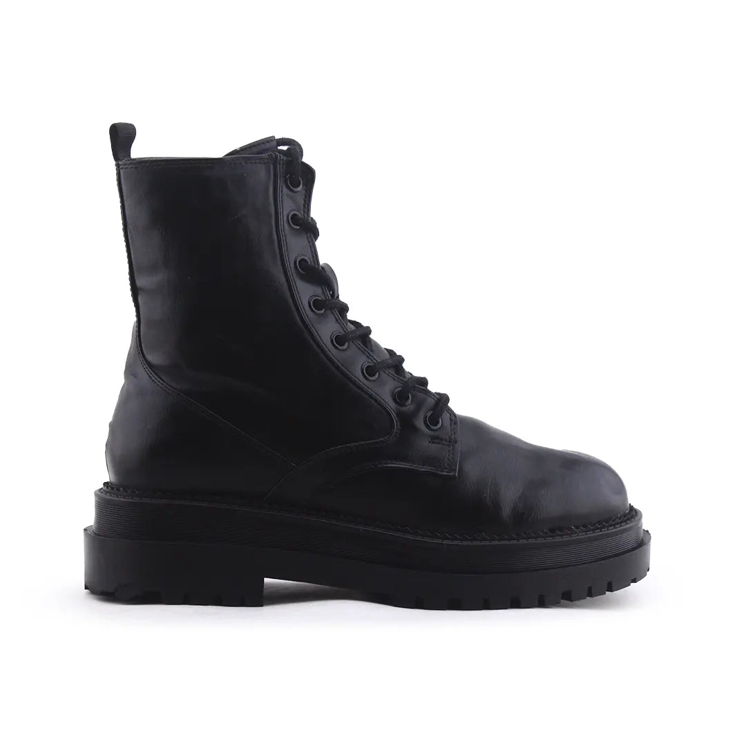 Stradivarius Zipper Lace Up Ankle Boot | 100% Authentic Leather