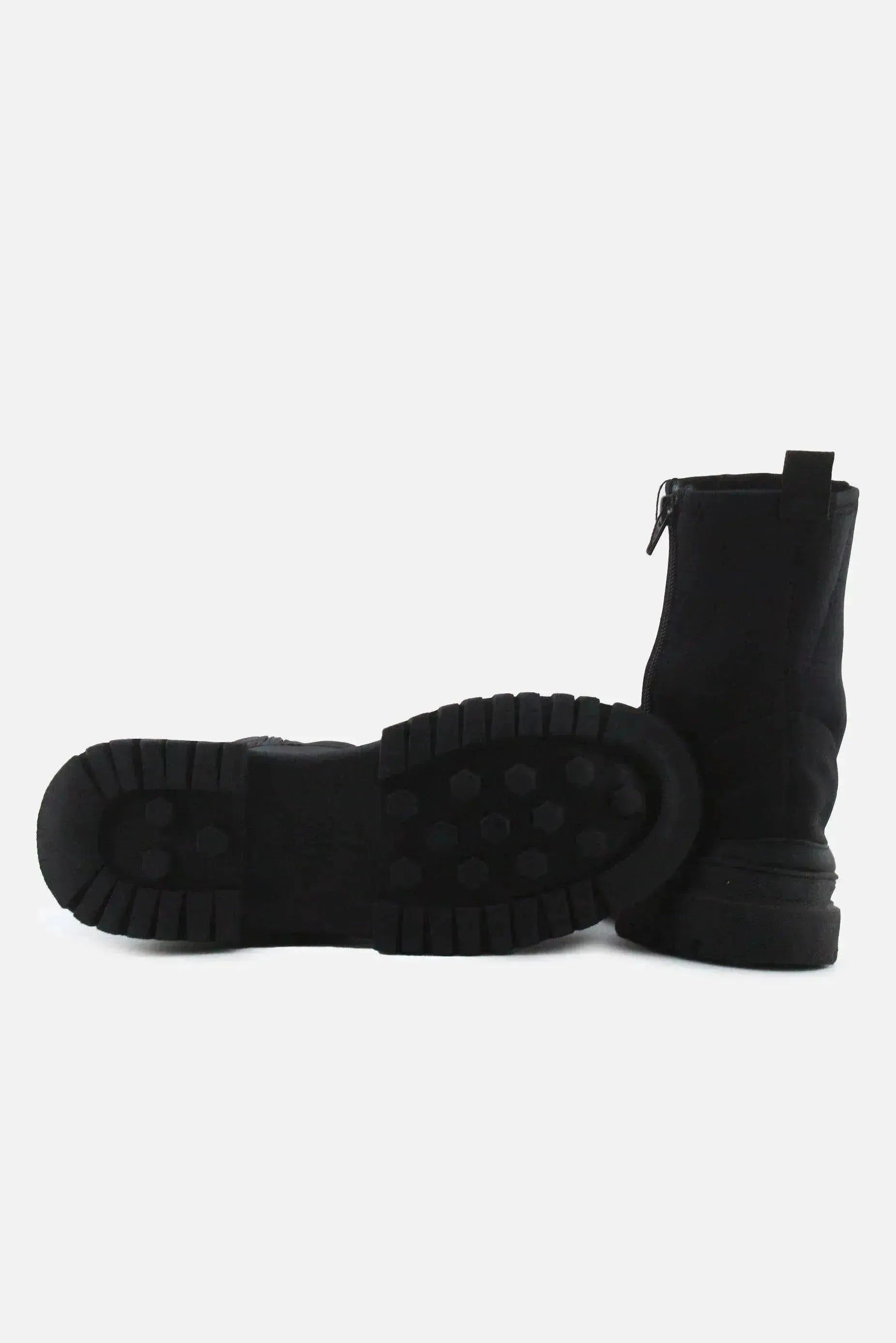 Zara Zipper Chelsea Ankle Boots | Textile - sundaybazar