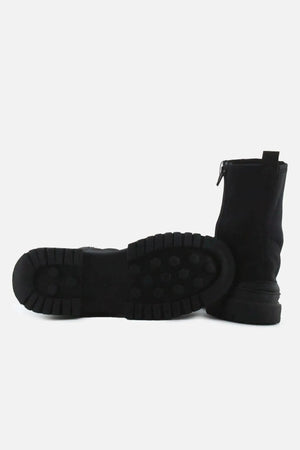 Zara Zipper Chelsea Ankle Boots | Textile - sundaybazar