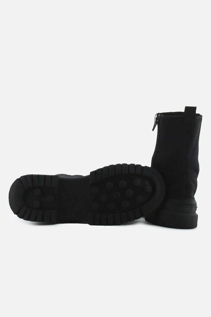 Zara Zipper Chelsea Ankle Boots | Textile - sundaybazar