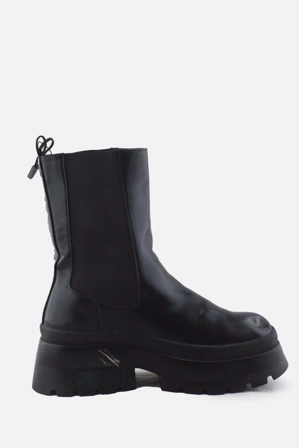 Zara Stretchable Combat Ankle Boots |100% Authentic Leather