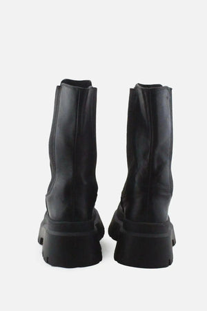 Pull & Bear Stretchable Combat Ankle Boots |100% Authentic Leather - sundaybazar