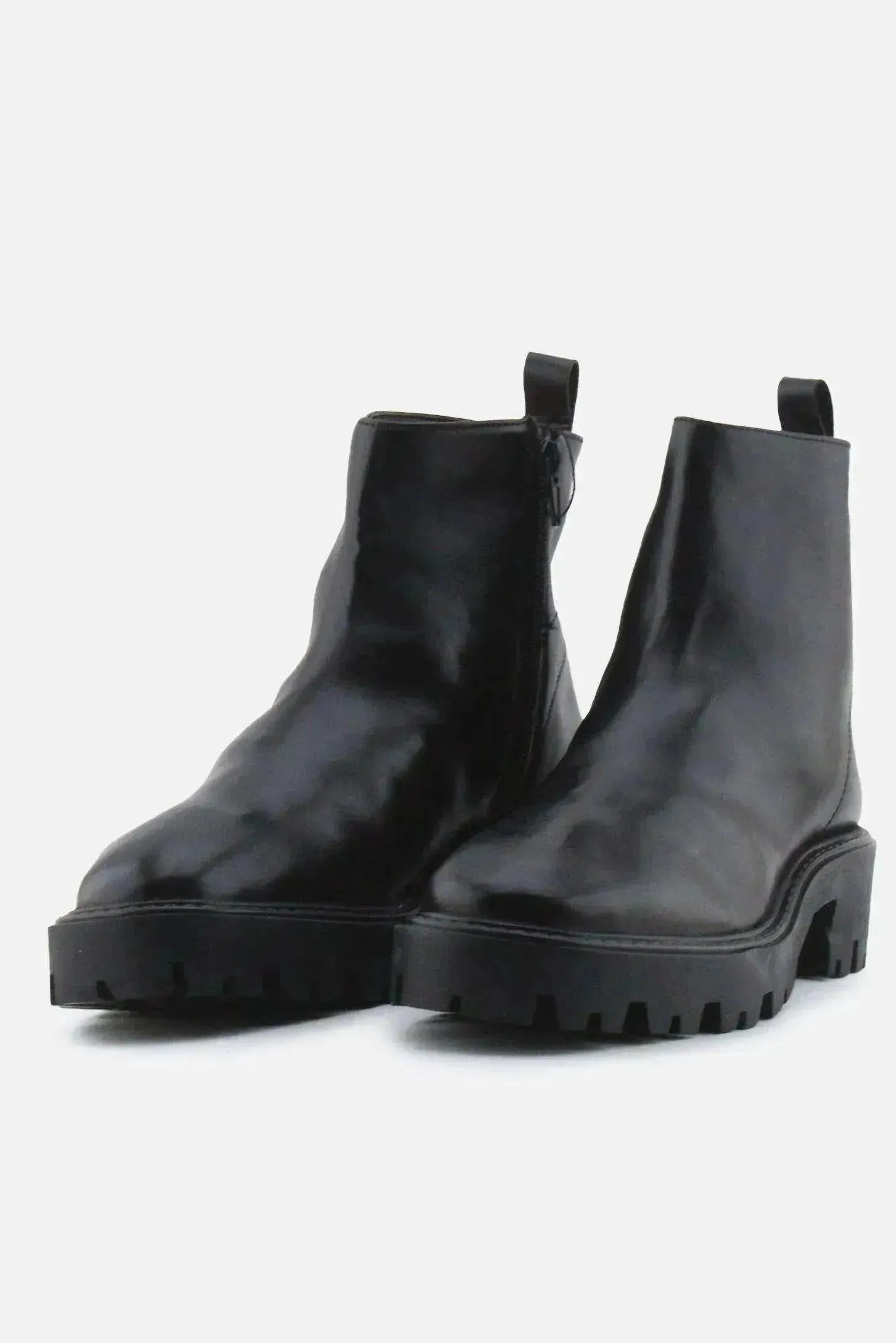 Lefties Zipper Chelsea Ankle Boots | 100% Authentic Leather - sundaybazar