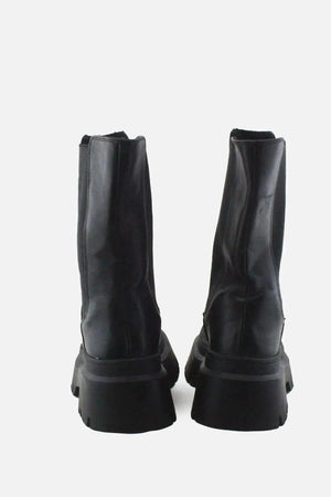 Pull & Bear Stretchable Combat Ankle Boots |100% Authentic Leather - sundaybazar