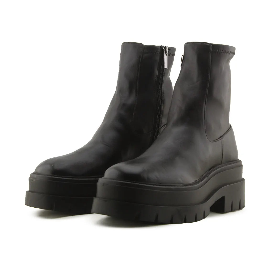 Bershka Zipper Ankle Boot | 100% Authentic Leather