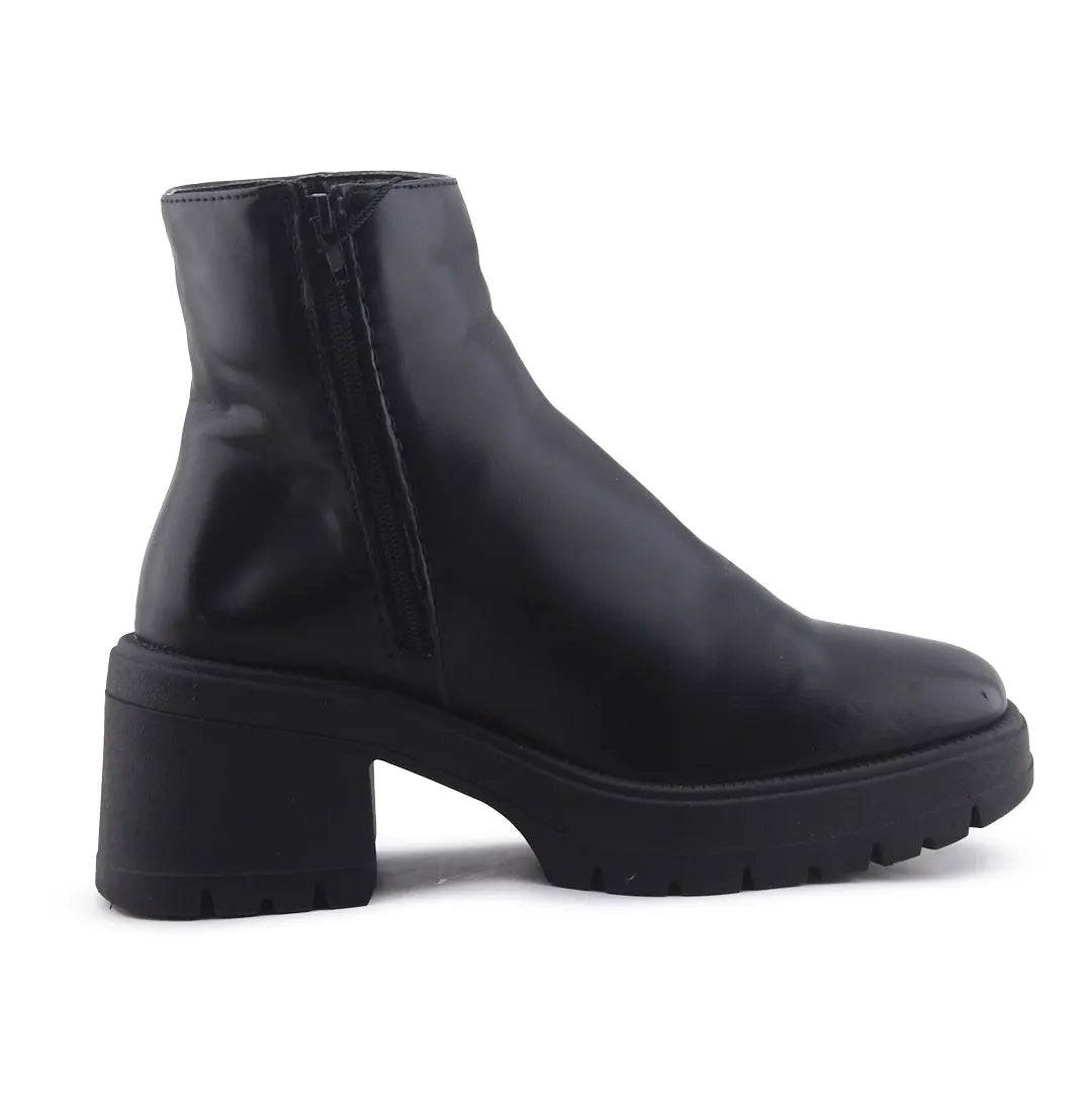 Bershka Zipper Ankle Boot | 100% Authentic Leather