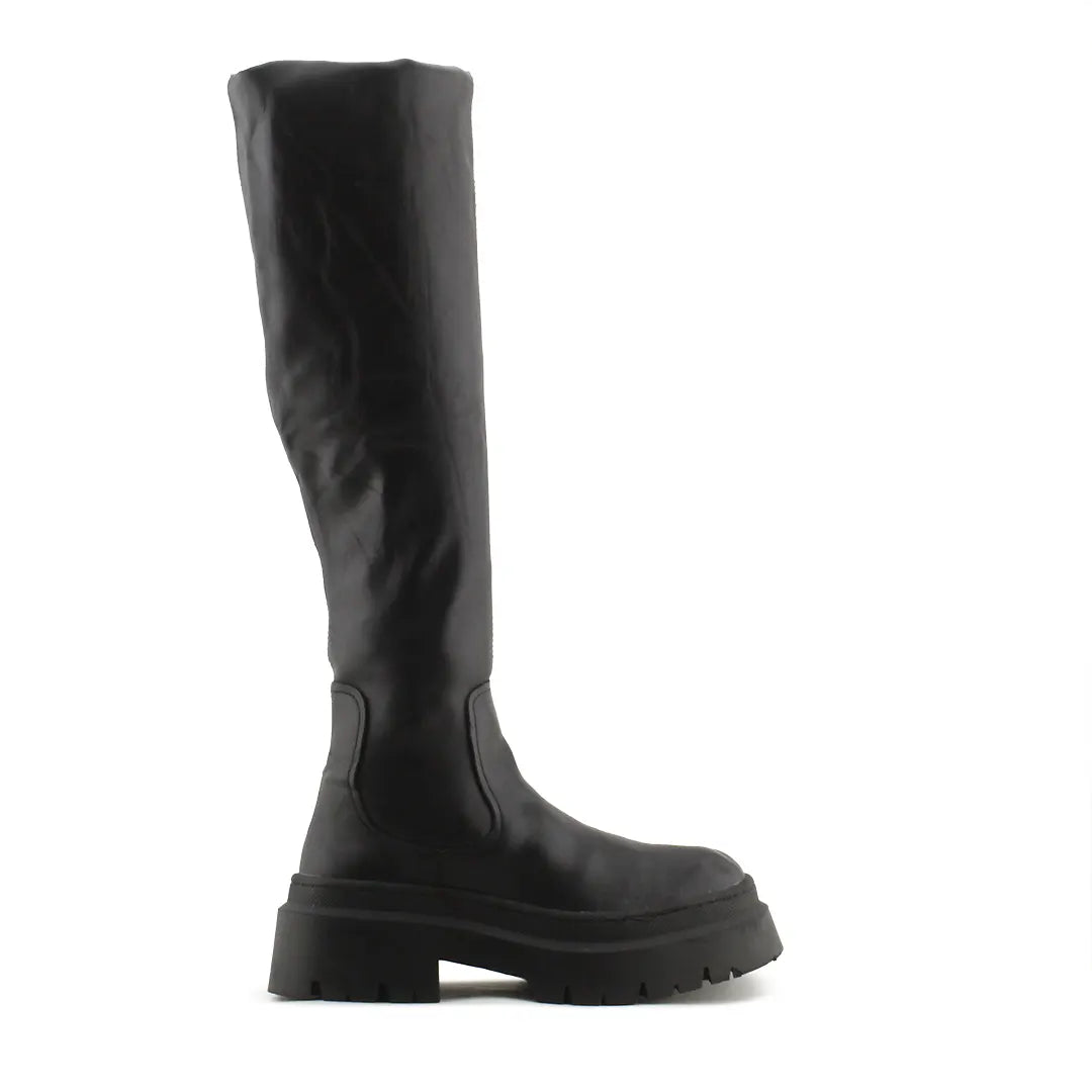 Pull & Bear Zipper Over The Knee Boot | 100% Authentic Leather