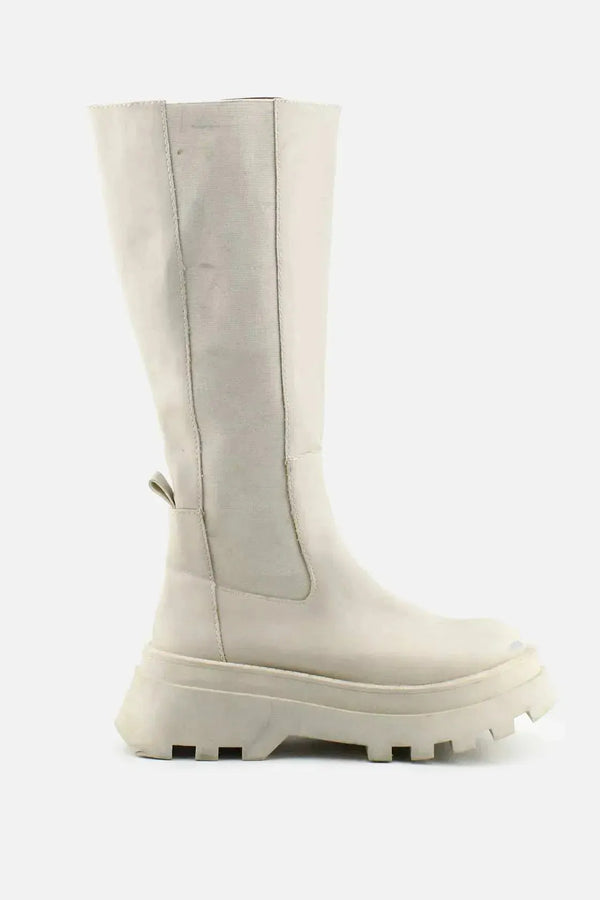 Pull & Bear Stretchable Knee High Boots | 100% Authentic Leather