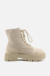 Bershka Zipper Laces Combat Ankle Boots | 100% Authentic Leather - sundaybazar