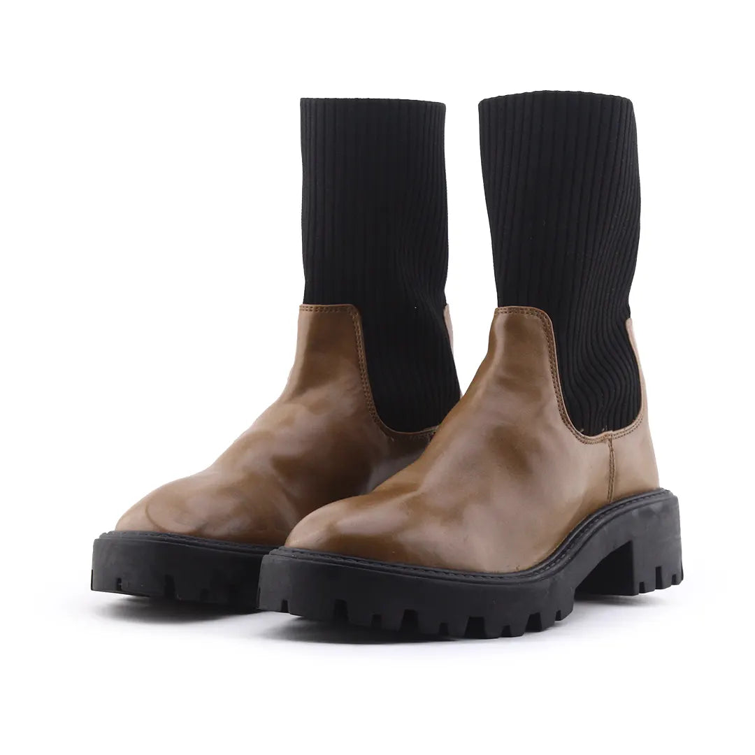 Lefties Stretchable Ankle Boot | 100% Authentic Leather