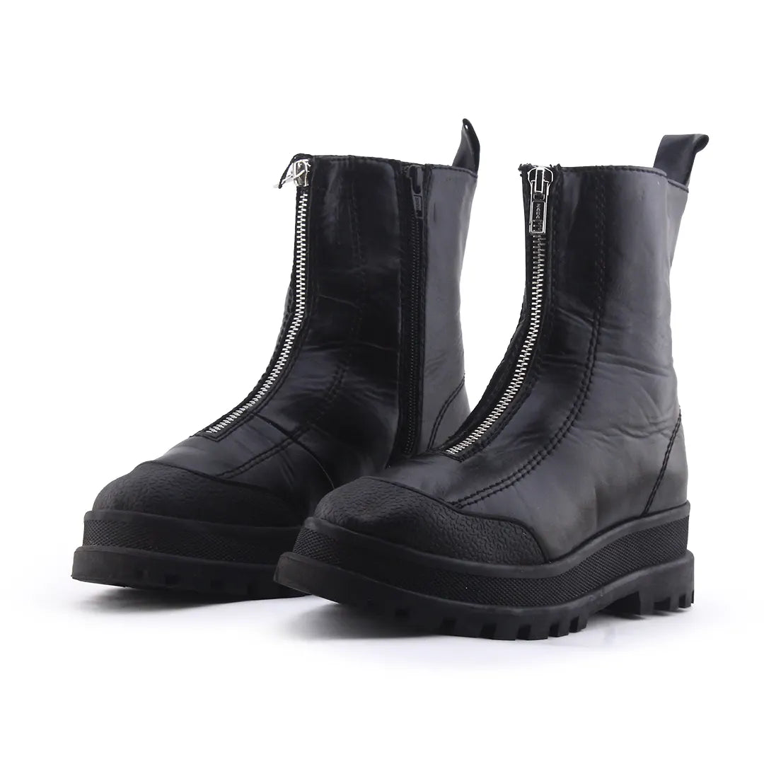 Zara Zipper Ankle Boot | 100% Authentic Leather
