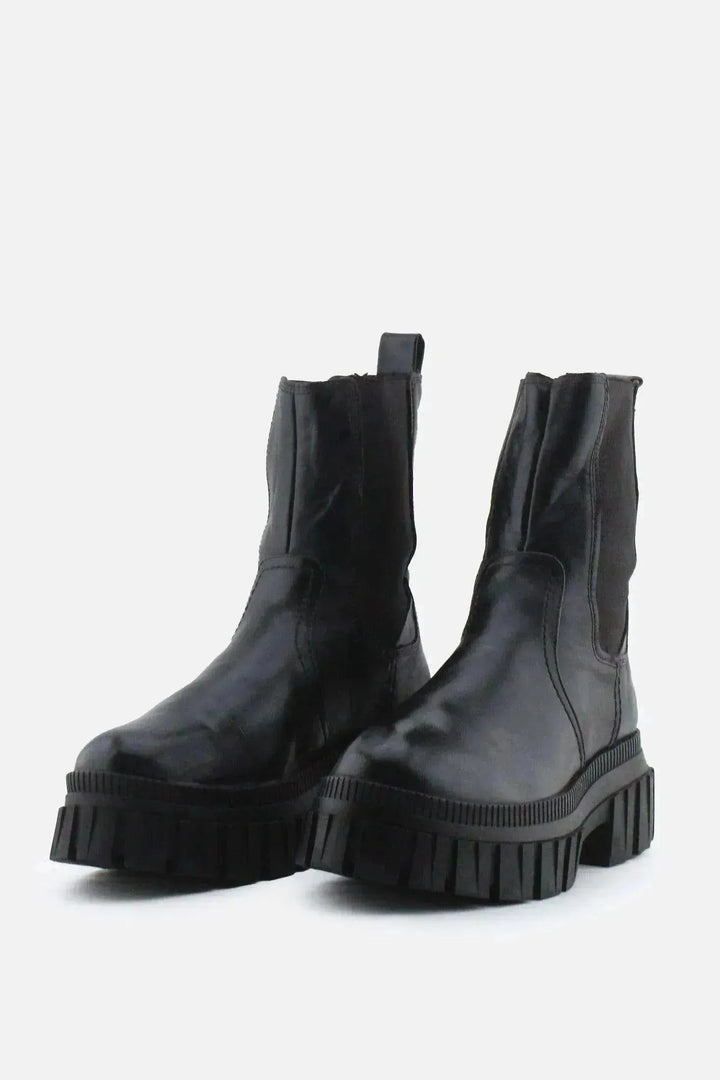 Stradivarius Stretchable Combat Boots | 100% Authentic Leather - sundaybazar