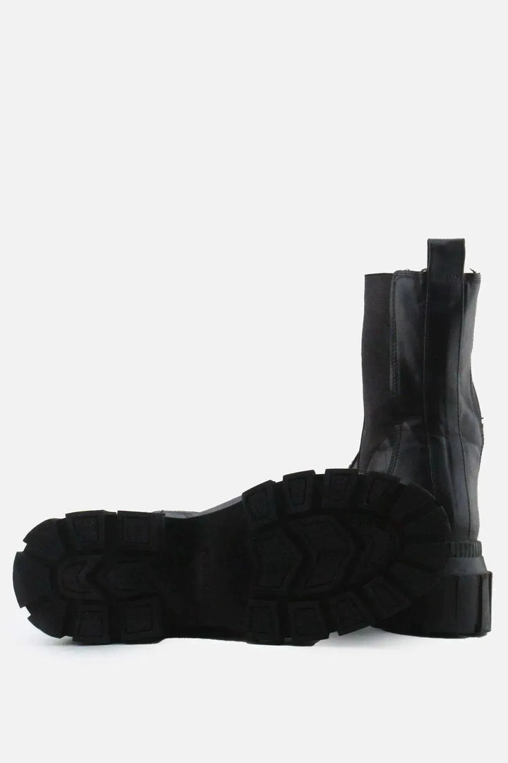 Stradivarius Stretchable Combat Boots | 100% Authentic Leather - sundaybazar
