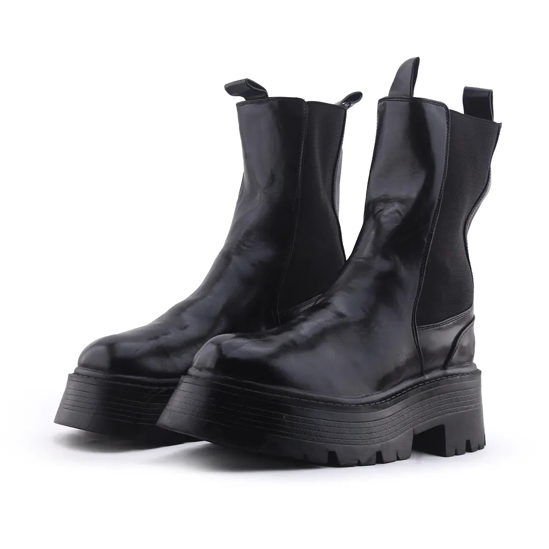 Pull & Bear Stretchable Ankle Boot | 100% Authentic Leather