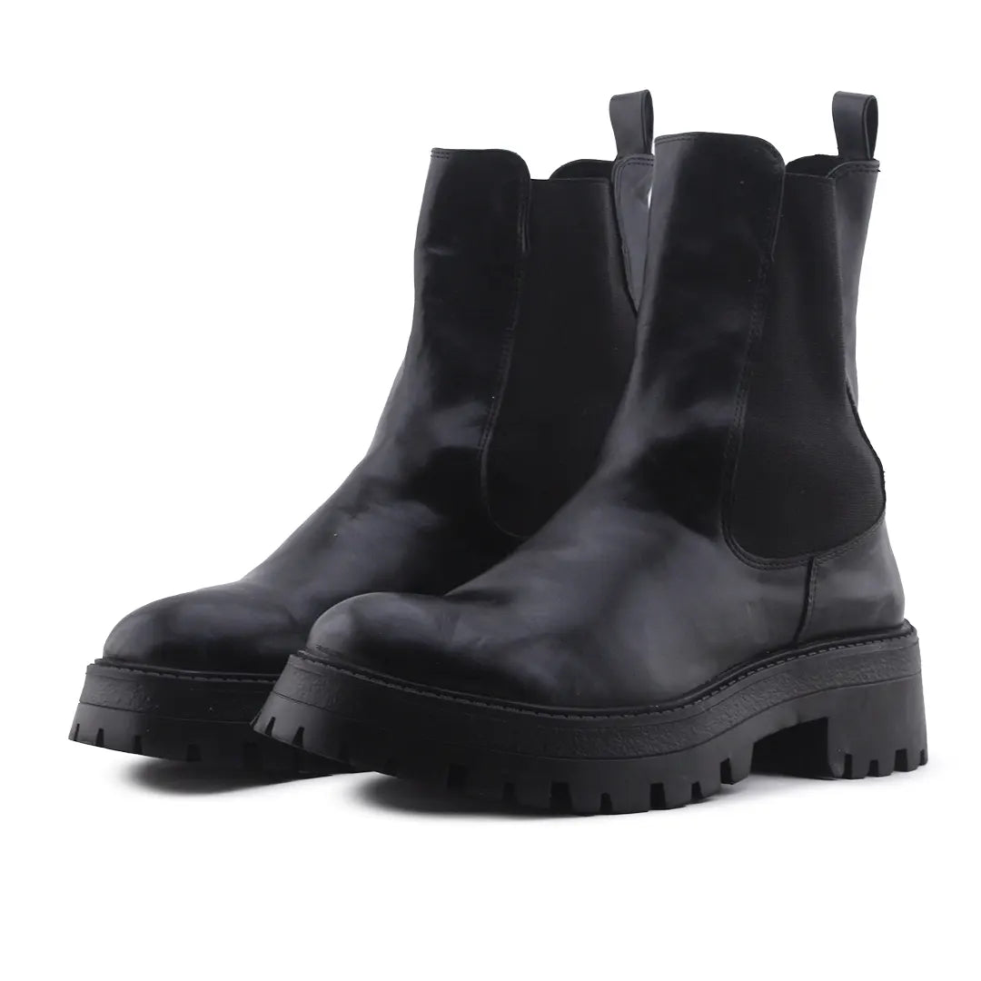 Pull & Bear Stretchable Ankle Boot | 100% Authentic Leather