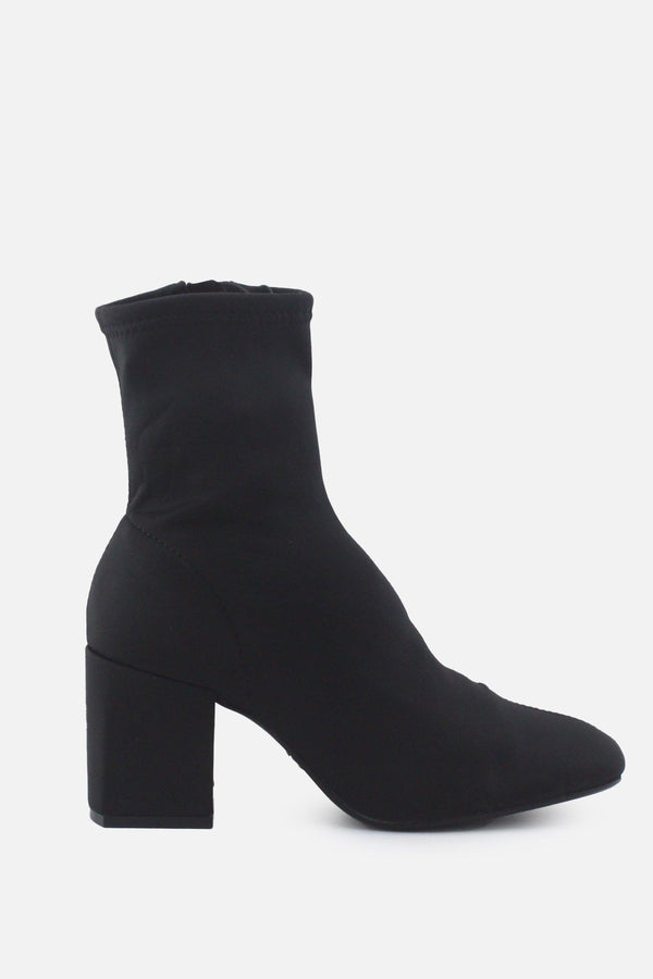 Zara Zipper Block Ankle Boots | Textile