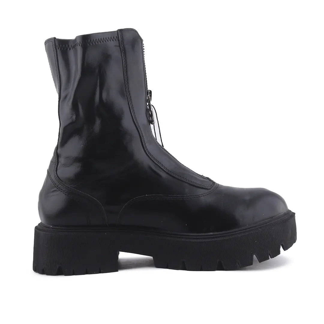 Bershka Zipper Ankle Boot | 100% Authentic Leather