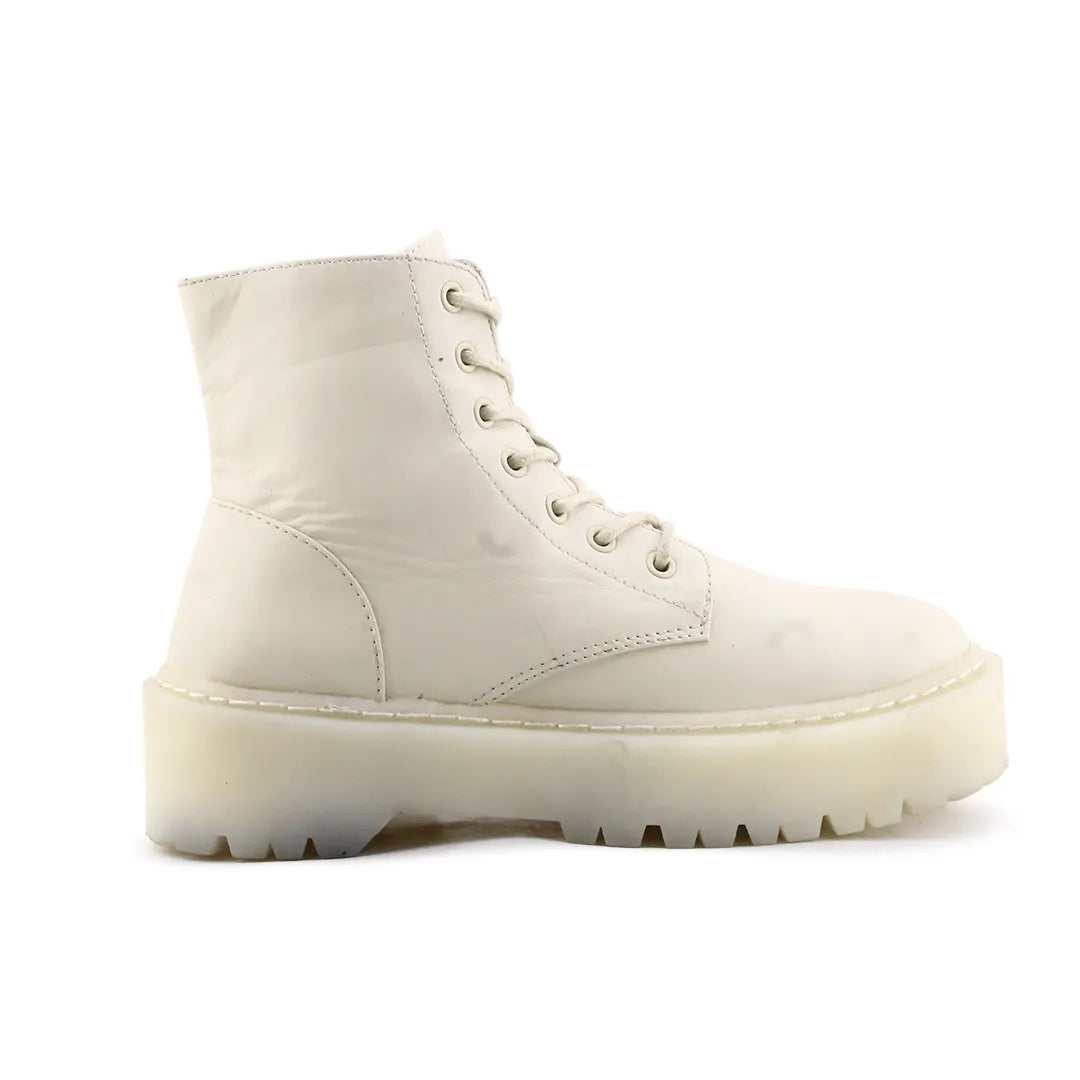 Pull & Bear Zipper Lace Up Ankle Boot | 100% Authentic Leather