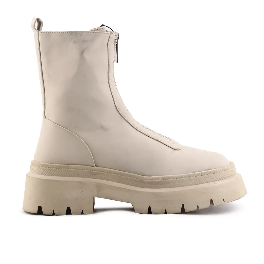 Pull & Bear Zipper Ankle Boot | 100% Authentic Leather