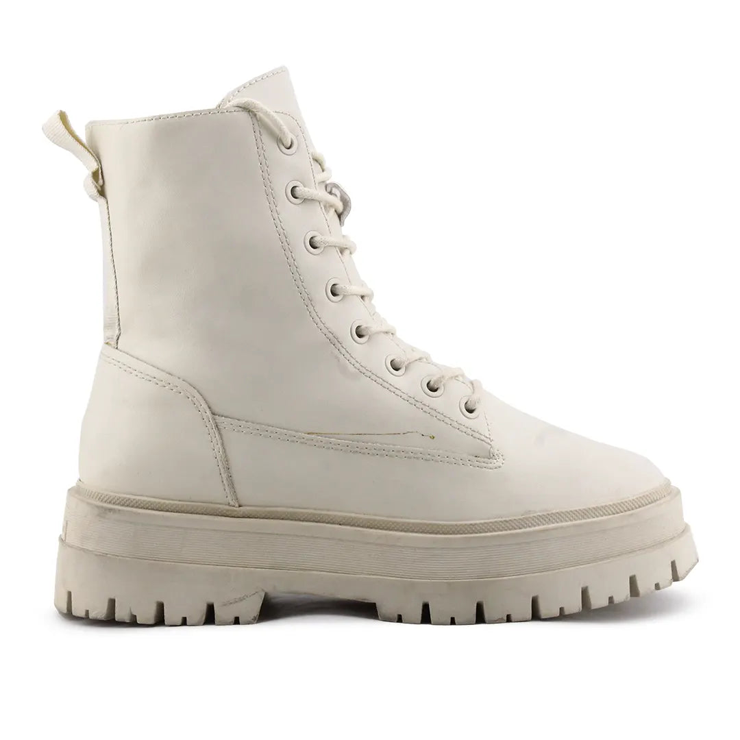 Stradivarius Zipper Lace Up Ankle Boot | 100% Authentic Leather