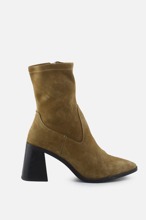 Zara Zipper Block Ankle Boots | Suede