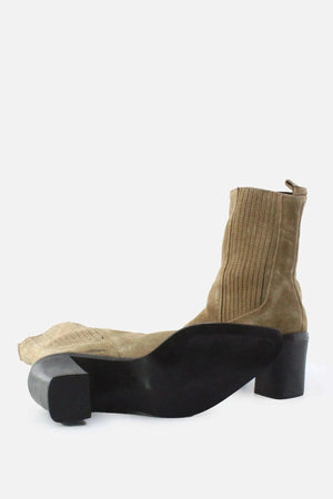 Zara Stretchable Block Ankle Boots | Suede - sundaybazar